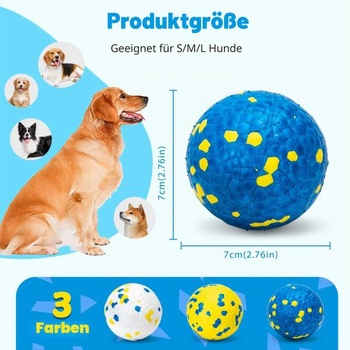 Nobleza nezničiteľné loptičky pre psov, balenie 3 kusov, odolné tenisové loptičky pre agresívne hryzače,