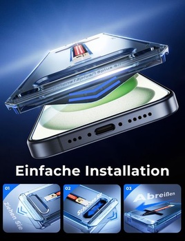 Ochranné tvrzené sklo MAGIC JOHN pro iPhone 15 Plus/16 Plus (6,7 palce), automatické odstranění