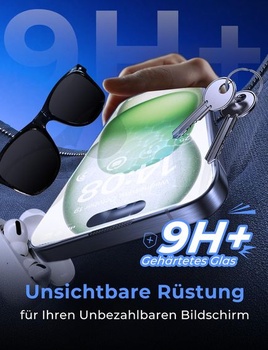 Ochranné tvrzené sklo MAGIC JOHN pro iPhone 15 Plus/16 Plus (6,7 palce), automatické odstranění