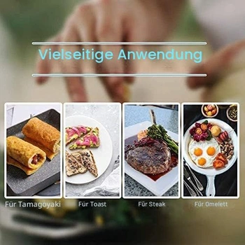 Tamagoyaki pánev Mini litinová pánev Dřevěná rukojeť Železný hrnec na omeletu Tamagoyaki Palačinky