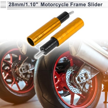 INFINAUTO Sada ochranných pascí na rám motocykla, zlatý odtieň, 2 kusy