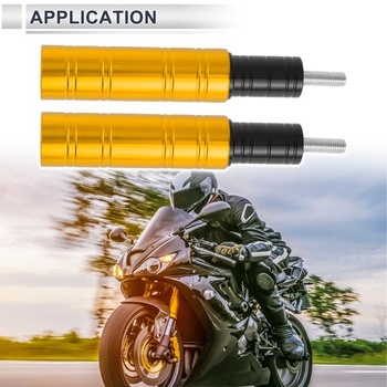 INFINAUTO Sada ochranných pascí na rám motocykla, zlatý odtieň, 2 kusy