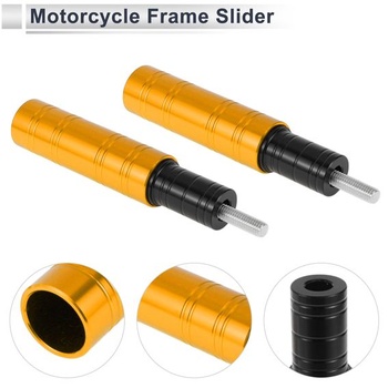 INFINAUTO Sada ochranných pascí na rám motocykla, zlatý odtieň, 2 kusy