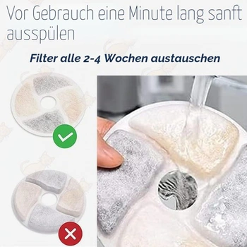 Náhradní filtry pro kočičí pítko WF150, sada 8 filtrů do pítek pro kočky, modré a bílé filtry,