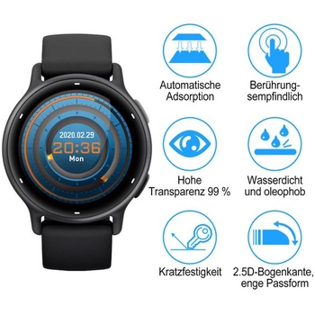Ochranná fólie na displej Elecshion pro Garmin Vivoactive 6 42 mm, 3 kusy, tvrdost 9H, odolná fólie