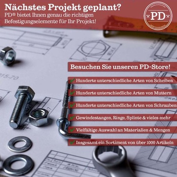 Plastové podložky PD® M5 - Vysoko kvalitné PA nylon | 100 kusov M5 100