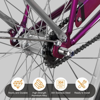 Adaptér pre príves na bicykel M12x1.0 s priechodnou osou, čierny