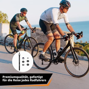 Adaptér pre príves na bicykel M12x1.0 s priechodnou osou, čierny