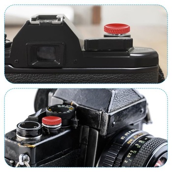 PATIKIL Tlačítko spouště fotoaparátu, balení 5 kusů, 11,5 mm, červené, závit M3x0,5