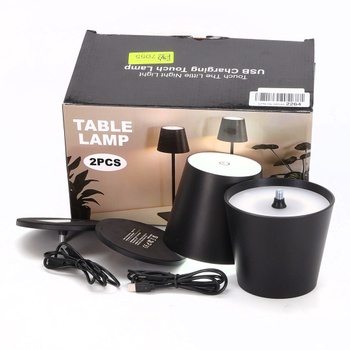 Stolová lampa Liyabber čierna 2 ks LED