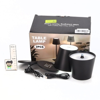 Stolová lampa Liyabber čierna 2 ks LED