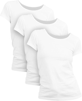 Dámske biele tričká veľ. S Basic Treasure
