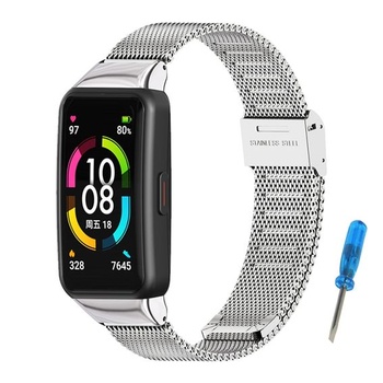 Náramok SenMore kompatibilný s Honor Band 6/Band 5 z nerezovej ocele, vodotesný, módny náhradný