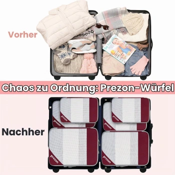 Sada organizérů prezon kompresní burgund 6ks