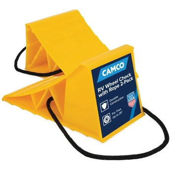 Camco 44471 Klin pod kolesá s lanom, 2 kusy, 2 kusy, 2…
