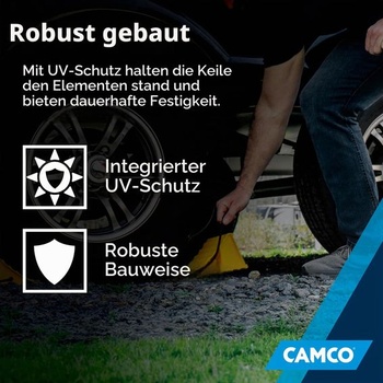 Camco 44471 Klin pod kolesá s lanom, 2 kusy, 2 kusy, 2 kusy, 2 kusy s lanovým dizajnom