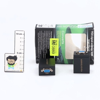 RIIEYOCA 2-Pack VGA prodlužovací adaptér, VGA na RJ45 přes ethernetový kabel Cat5e/Cat6 Převod