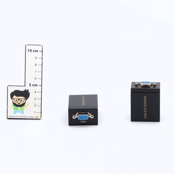 RIIEYOCA 2-Pack VGA prodlužovací adaptér, VGA na RJ45 přes ethernetový kabel Cat5e/Cat6 Převod