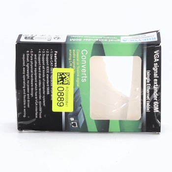 RIIEYOCA 2-Pack VGA prodlužovací adaptér, VGA na RJ45 přes ethernetový kabel Cat5e/Cat6 Převod