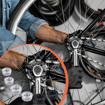 12 matíc a poistných krúžkov na nápravy bicyklov, matice na kolesá z uhlíkovej ocele