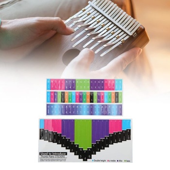Samolepky s měřítkem Kalimba, vysoká přilnavost, snadno čistitelné samolepky na palec, bez
