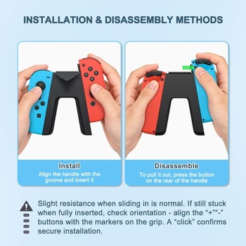 Nabíjací grip Meliya pre Nintendo Switch/Switch OLED Joy-Con – Ergonomický držiak ovládača s