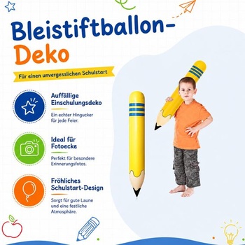 Fóliový balónik GoldRock v tvare ceruzky 65 × 15,5 cm, dekorácia naspäť do školy žltá, dekorácia