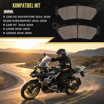 Zadné brzdové doštičky pre BMW R 1200 GS Adventure 2013-2018 / R1200R R1200RS R1200RT 2014-2018