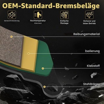 Zadné brzdové doštičky pre BMW R 1200 GS Adventure 2013-2018 / R1200R R1200RS R1200RT 2014-2018