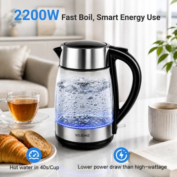 Rýchlovarná kanvica Yasha 1,7L s LED svetlom