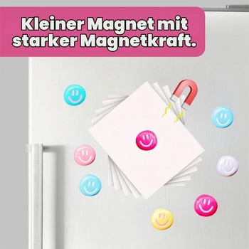 30 magnetov s úsmevom, farebné magnety na chladničku s malými výrazmi