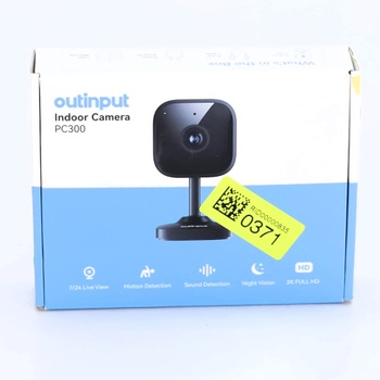 Output 2K zásuvná vnútorná bezpečnostná kamera, WiFi vnútorná kamera s nočným videním, kamera pre psov