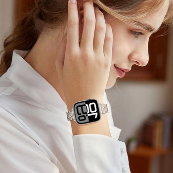 Towonshy kovový řemínek kompatibilní s iWatch 38mm 40mm 41mm 42mm 44mm 45mm 46mm 49mm,