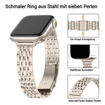 Towonshy kovový řemínek kompatibilní s iWatch 38mm 40mm 41mm 42mm 44mm 45mm 46mm 49mm,