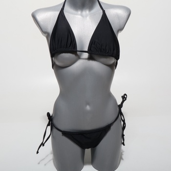 DOULAFASS Bikini Damen Set Sexy Triangel String Bikiny brazilského stylu 2tlg Falten Tanga Bikiny