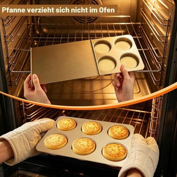 Forma na muffiny s pokrievkou, veľký nepriľnavý plech na muffiny s objemom 6 šálok, jumbo forma na