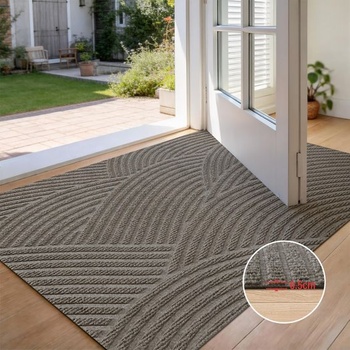 Vnútorná rohožka 50x80cm, protišmyková rohožka na zachytávanie nečistôt so savosťou - béžová, model