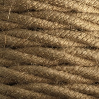 Amarcords - Textilní kabel pro lampy, jutový, opletený, 3 metry, se 2 vodiči 2x0,75 - Textilní