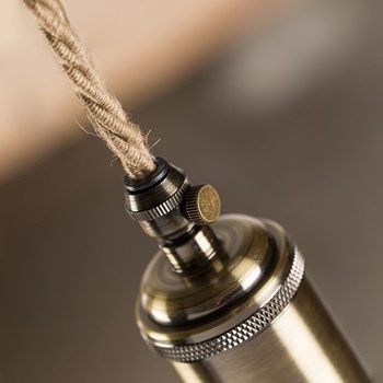 Amarcords - Textilní kabel pro lampy, jutový, opletený, 3 metry, se 2 vodiči 2x0,75 - Textilní