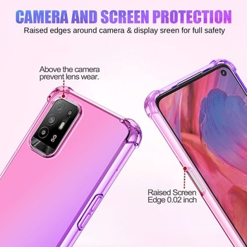 Puzdro pre Oppo A94 5G/pre Oppo A95 5G/Reno 5Z/pre Oppo F19 Pro Plus Gradientné puzdro Tenké TPU