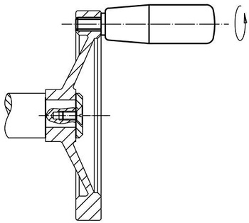 HALDER 24530.0071 Valcové rukoväte, d1=31 mm / d2=M12 / oceľ, čierne