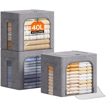 Úložný box Lifewit 40L s vekom, úložný priestor na…