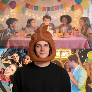 Párty mikina s kapucí, zábavná plyšová čepice, herní čepice, humorná čepice se zvířaty, čepice s