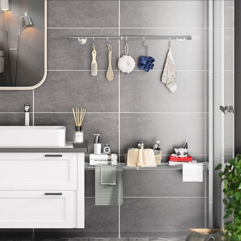 AIZESI Sada 2 tyčí na záclony, bez nutnosti vrtání, 68–100 cm, průměr 5/8