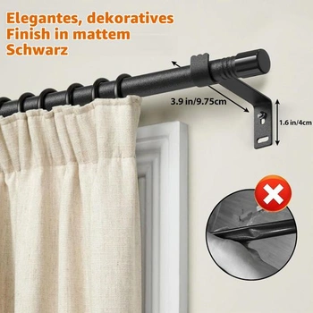 Záclonová tyč ABtool, čierna