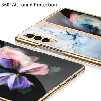Puzdro COQUE pre Galaxy Z Fold 4 5G, ultratenké lesklé lakované puzdro na telefón s ochranou