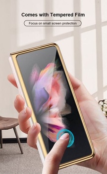 Puzdro COQUE pre Galaxy Z Fold 4 5G, ultratenké lesklé lakované puzdro na telefón s ochranou