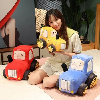 NatureMan 30cm plyšový traktor plnený vankúš hračka nákladné auto kreslený traktor plyšový vankúš,