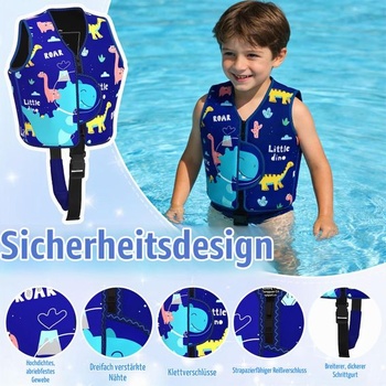 Dětská záchranná vesta s certifikací TÜV (2–6 let), pomůcka pro plavání pro děti, odolná a