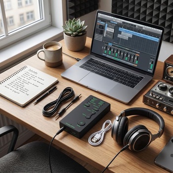 Přenosná zvuková karta s měničem hlasu, 4 efekty, pro použití s PC